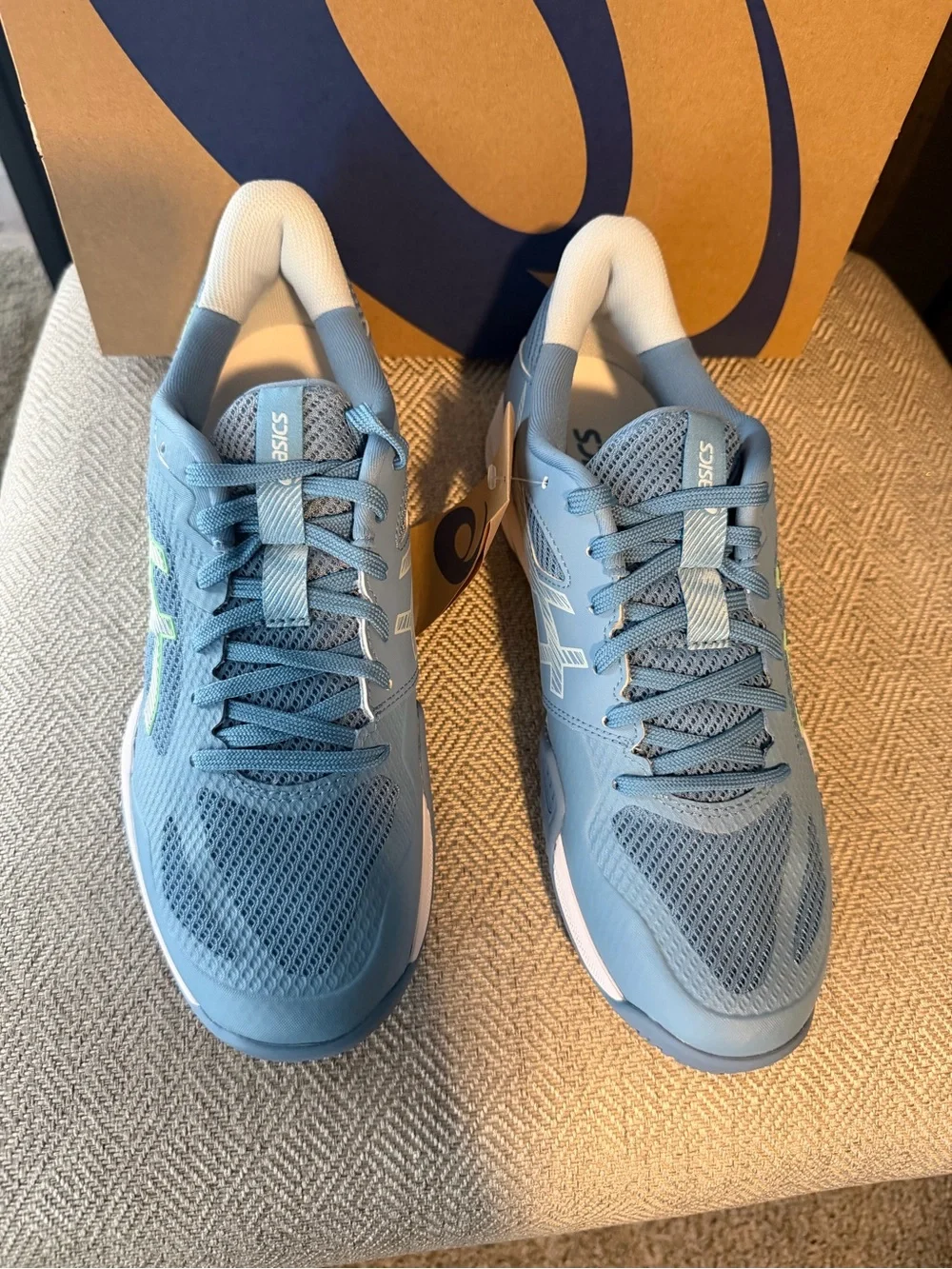 Asics Women’s Blue Running Sneakers with Mint Details